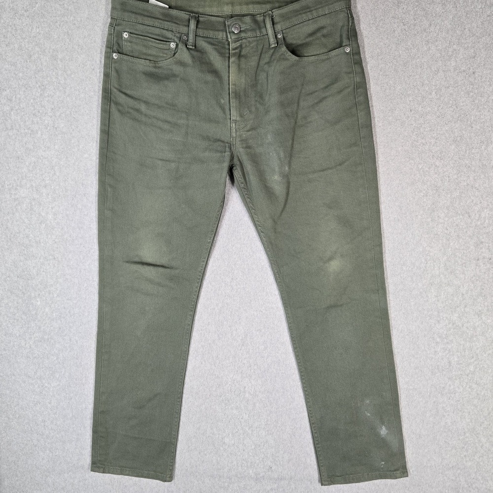 Levi's 511 Men Jeans 36X30 Green Denim Pants 30" Inseam Stretch